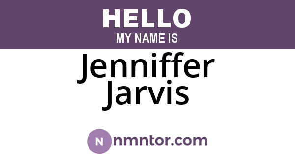 Jenniffer Jarvis