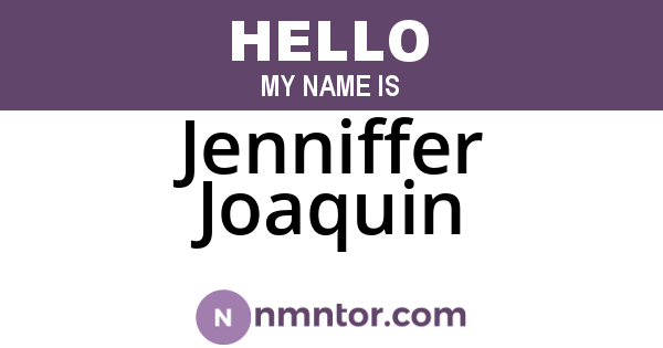 Jenniffer Joaquin