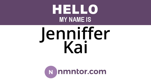 Jenniffer Kai