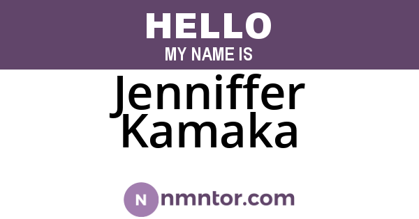 Jenniffer Kamaka