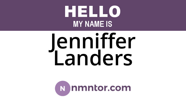 Jenniffer Landers
