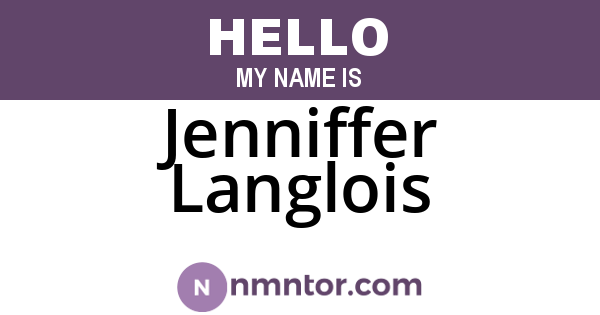 Jenniffer Langlois
