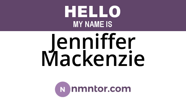 Jenniffer Mackenzie