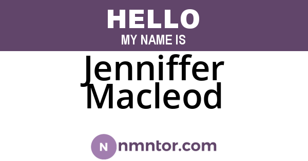 Jenniffer Macleod