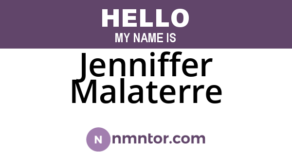 Jenniffer Malaterre