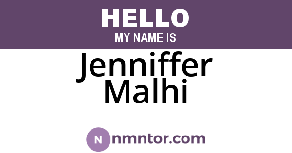 Jenniffer Malhi