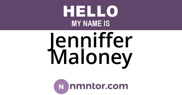 Jenniffer Maloney