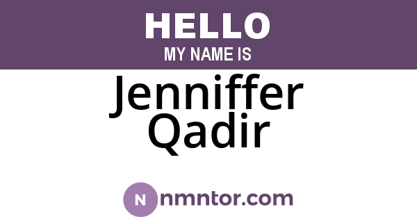 Jenniffer Qadir