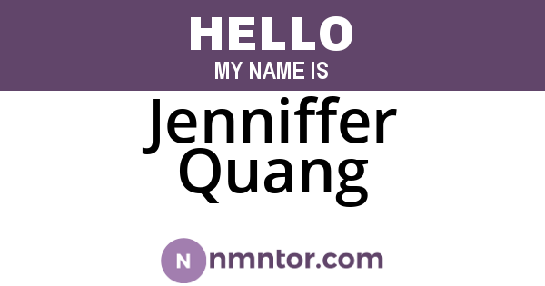 Jenniffer Quang