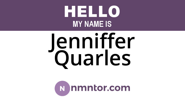 Jenniffer Quarles