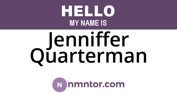 Jenniffer Quarterman