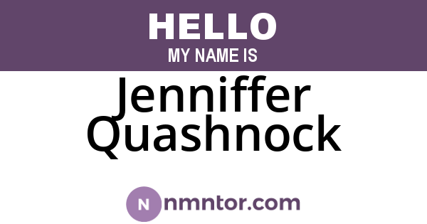 Jenniffer Quashnock
