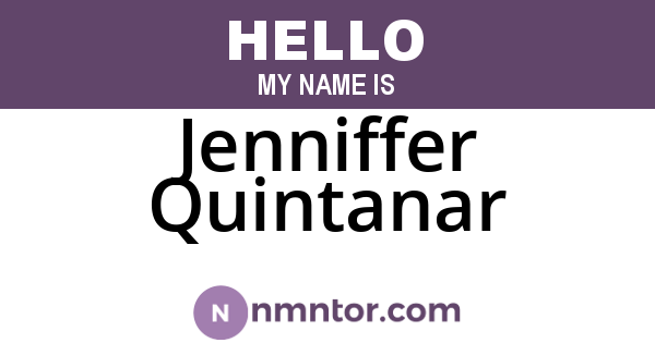 Jenniffer Quintanar