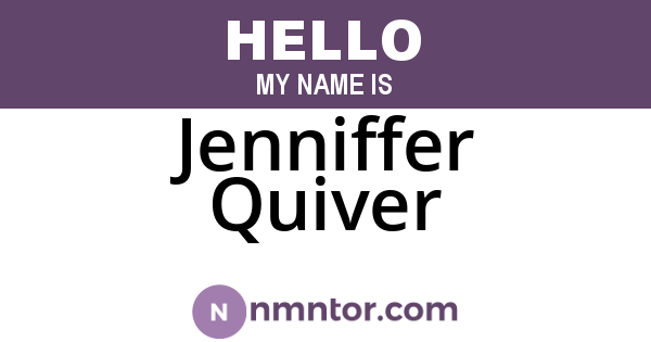 Jenniffer Quiver