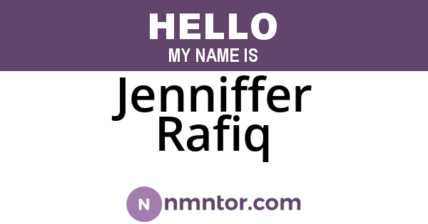Jenniffer Rafiq