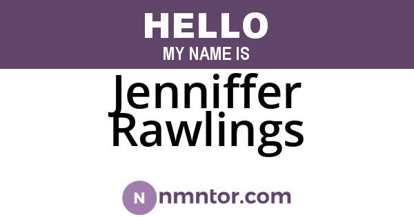 Jenniffer Rawlings