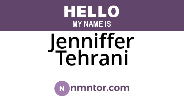 Jenniffer Tehrani