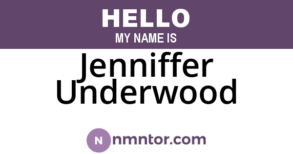 Jenniffer Underwood
