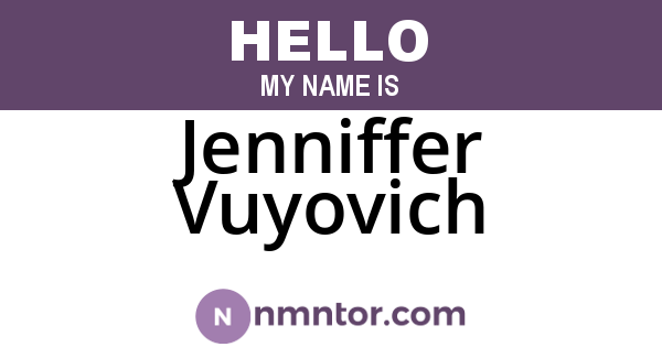 Jenniffer Vuyovich