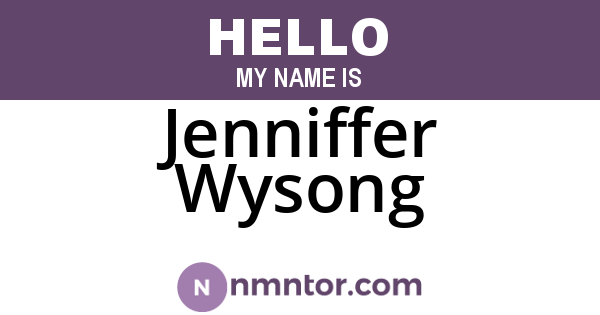 Jenniffer Wysong