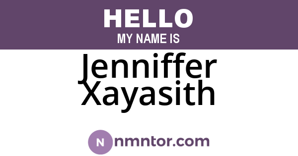 Jenniffer Xayasith