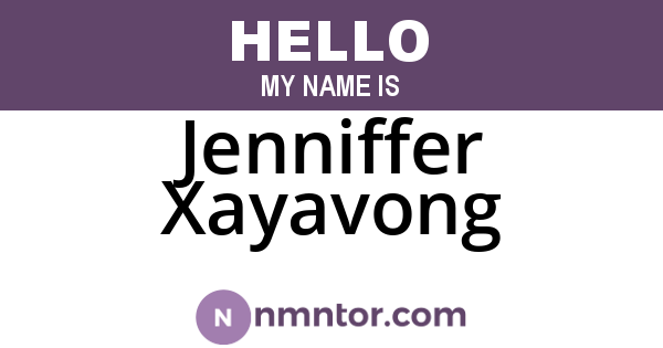 Jenniffer Xayavong