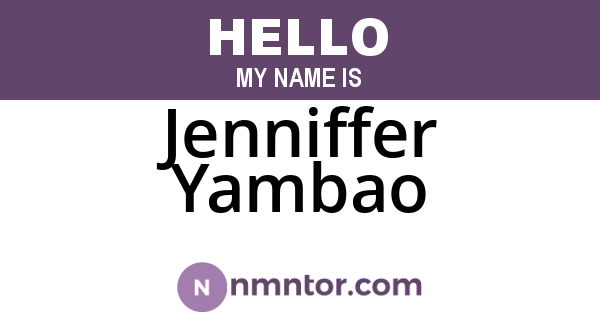Jenniffer Yambao