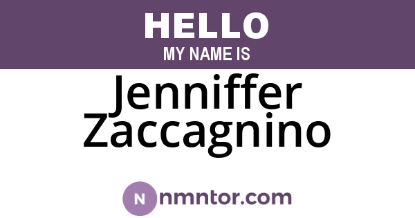 Jenniffer Zaccagnino