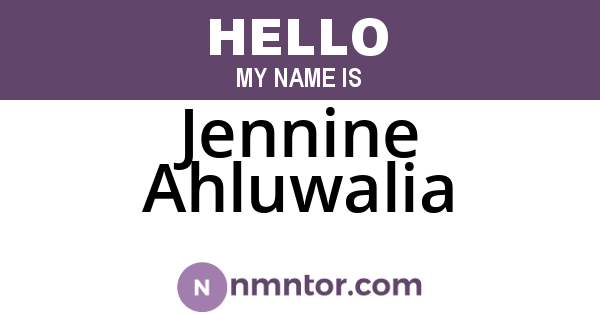 Jennine Ahluwalia