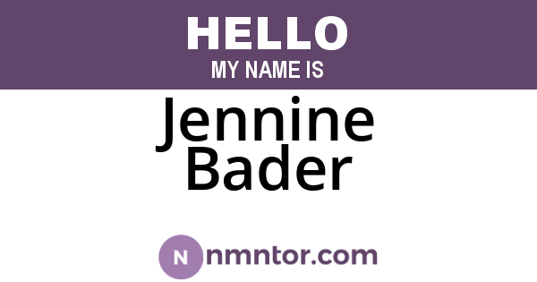 Jennine Bader