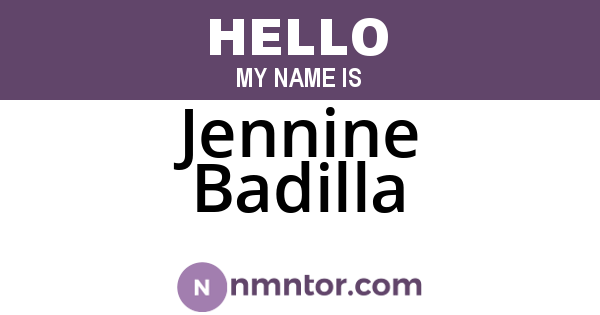 Jennine Badilla
