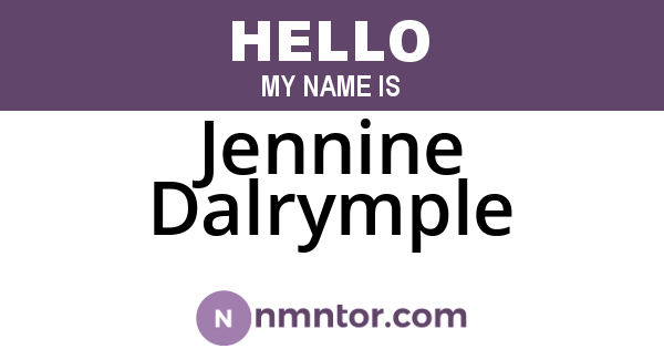 Jennine Dalrymple