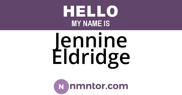 Jennine Eldridge
