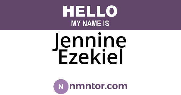 Jennine Ezekiel