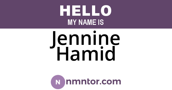 Jennine Hamid