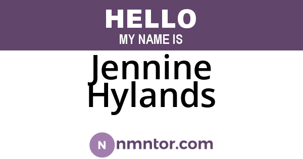 Jennine Hylands