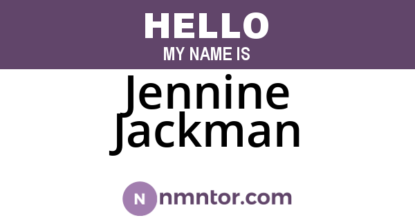 Jennine Jackman