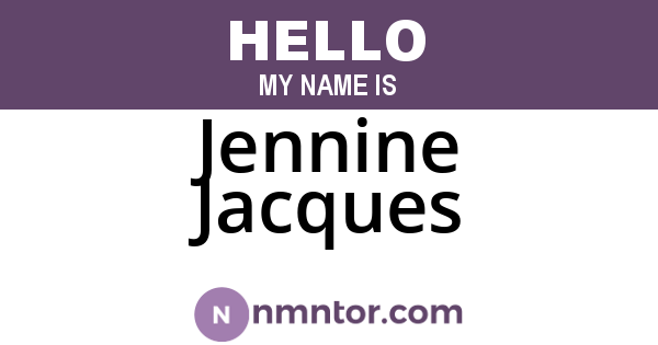 Jennine Jacques