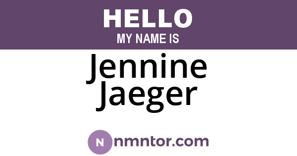 Jennine Jaeger