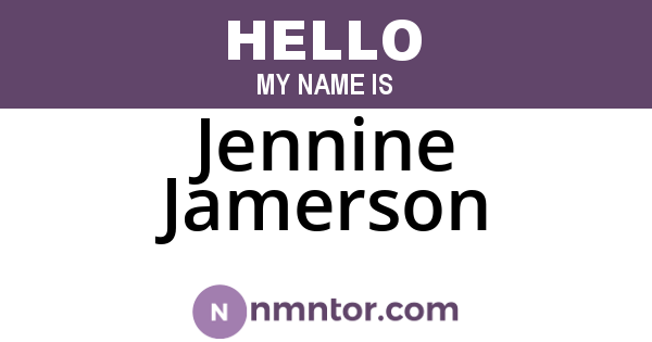 Jennine Jamerson