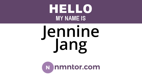 Jennine Jang