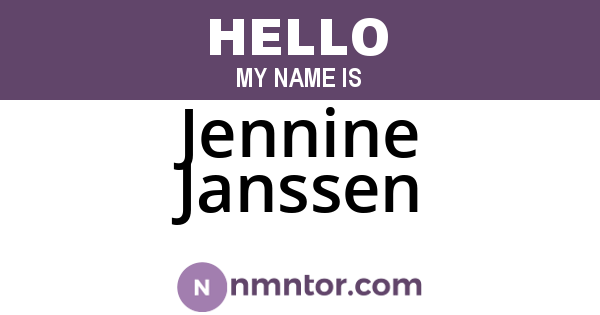 Jennine Janssen