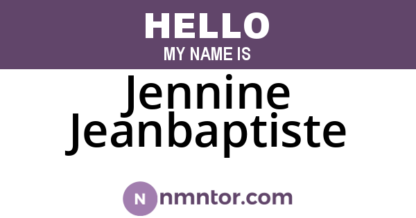 Jennine Jeanbaptiste