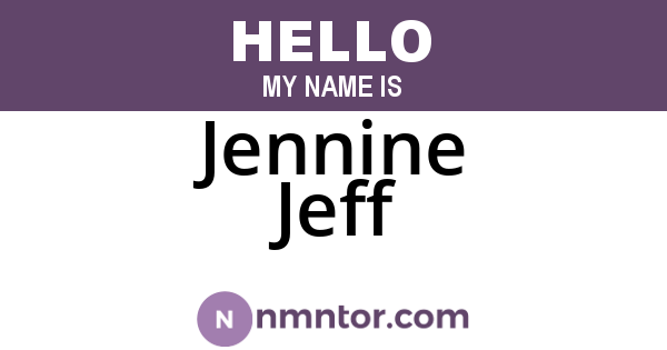Jennine Jeff