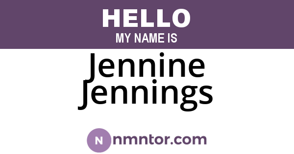 Jennine Jennings