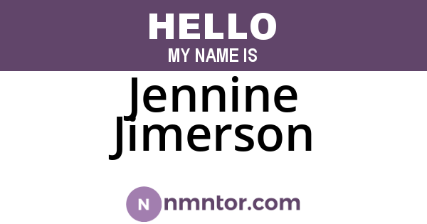 Jennine Jimerson