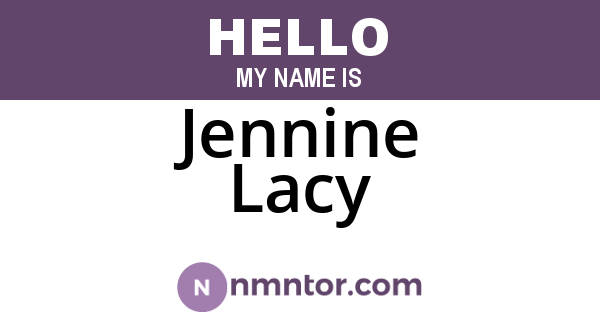 Jennine Lacy
