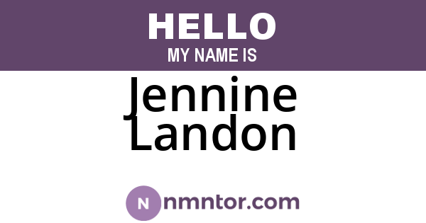 Jennine Landon