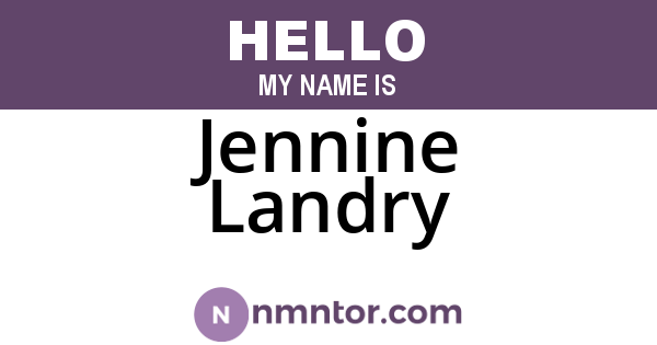 Jennine Landry