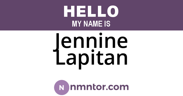 Jennine Lapitan